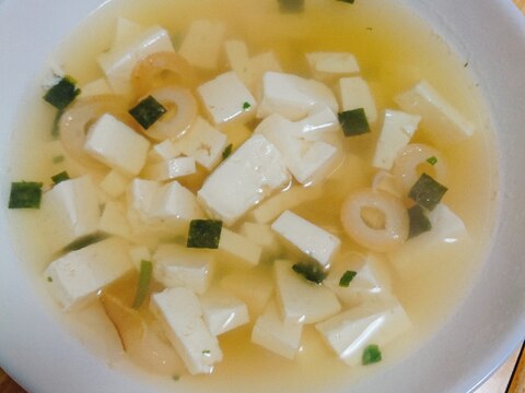 アレンジ☆松茸のお吸い物 豆腐のスープ